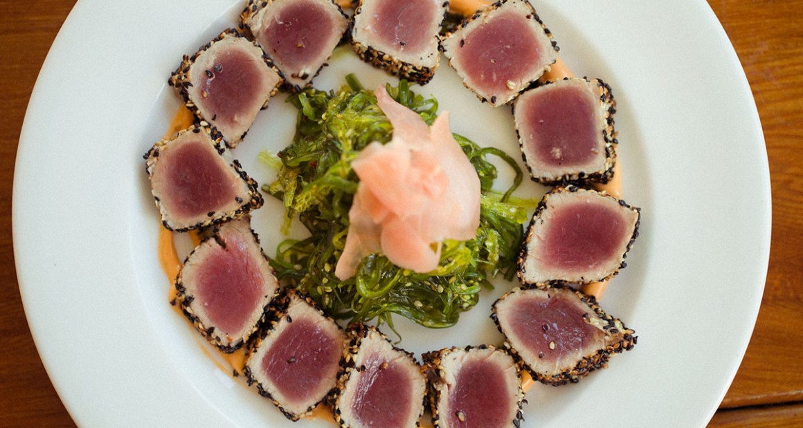 Sesame-crusted tuna. Photograph by William Hereford